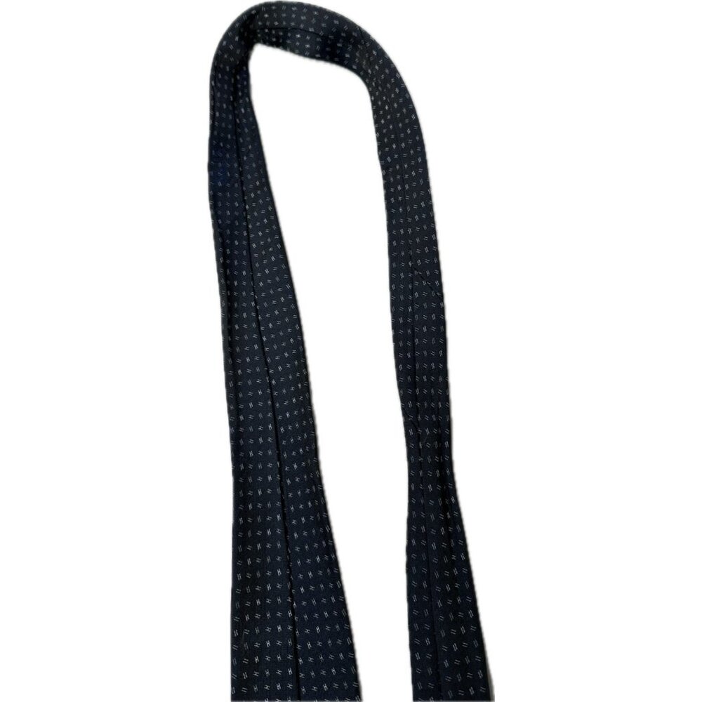 Hermes Silk Tie micro-geometric Dash Gray Authentic 61” - Picture 6 of 7